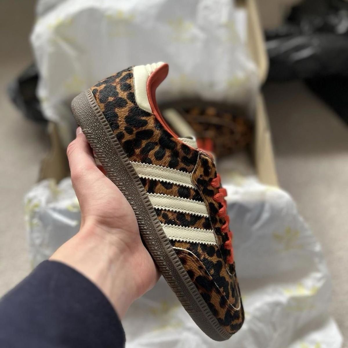 Adidas Samba Leopard/Laranja