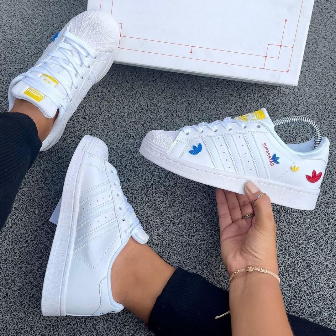Adidas Superstar Branco/Colors