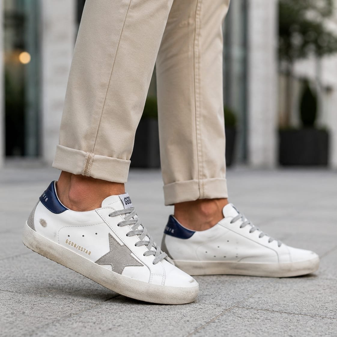 Golden Goose Super-Star Azul Marinho